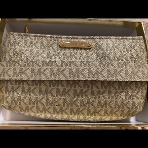 Michael Kors gold logo belt bag
